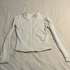 Women's White Zip-Up Jacket